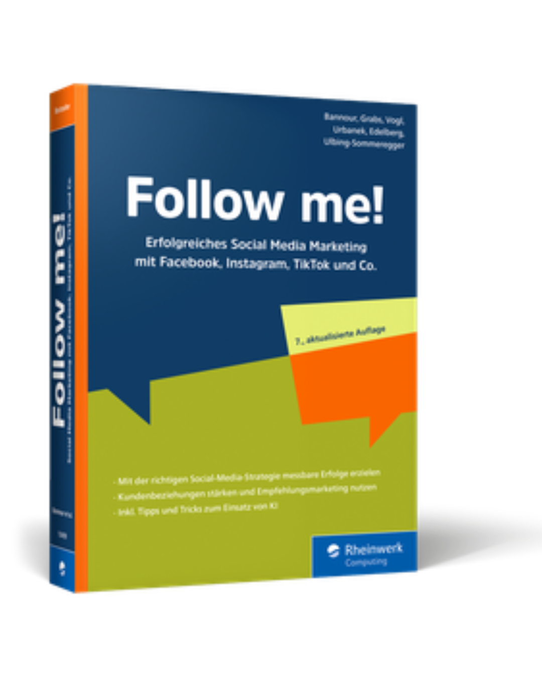 Das Cover des Buches Follow me - Erfolgreiches Social Media Marketing mit Facebook, Instagram & TikTok von Co-Autorin Olivia Ulbing-Sommeregger